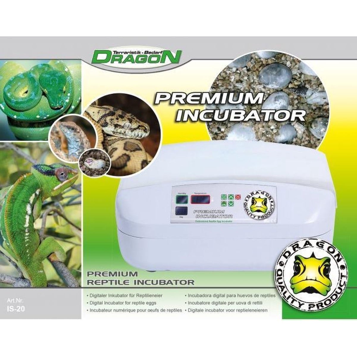 Dragon premium incubator, Voor 6 krekelbakjes