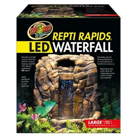 Zoomed LED Waterfall Large Rock Style