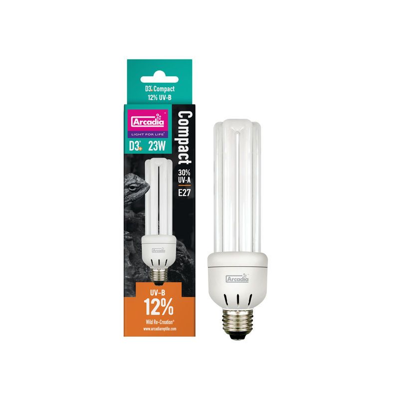 Arcardia 12% D3 Desert Compact Lamp, 23 Watt